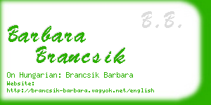 barbara brancsik business card